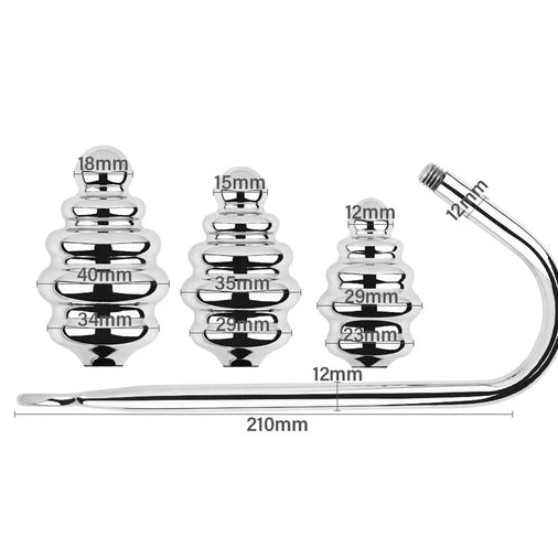 Screw-in 8826 Hook Ribbed Set Anal GreatBenefit 0928